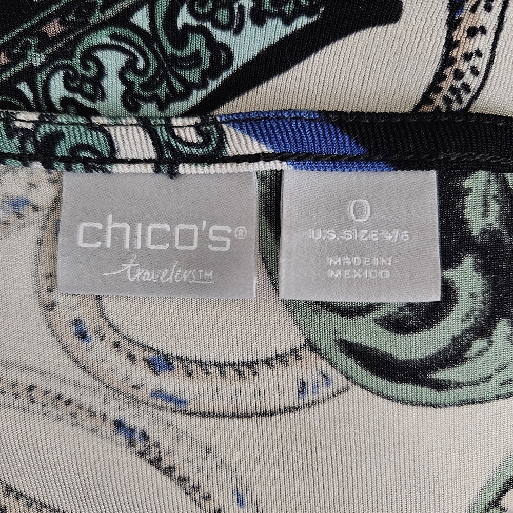 Chicos Travelers 3/4 Sleeve Nautical Tunic - Picture 10 of 12